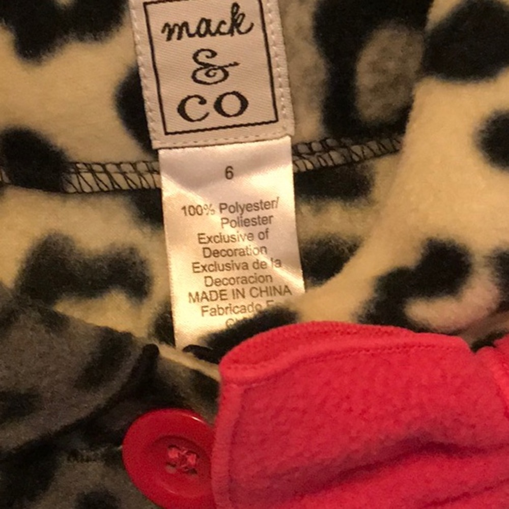 Snow leopard jacket NWOT Bow Ruffles Peplum - Picture 7 of 8